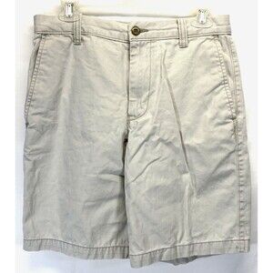 Eddie Bauer Men's Bermuda Shorts Size 30x9.5 Legend Wash Classic Khaki Chino